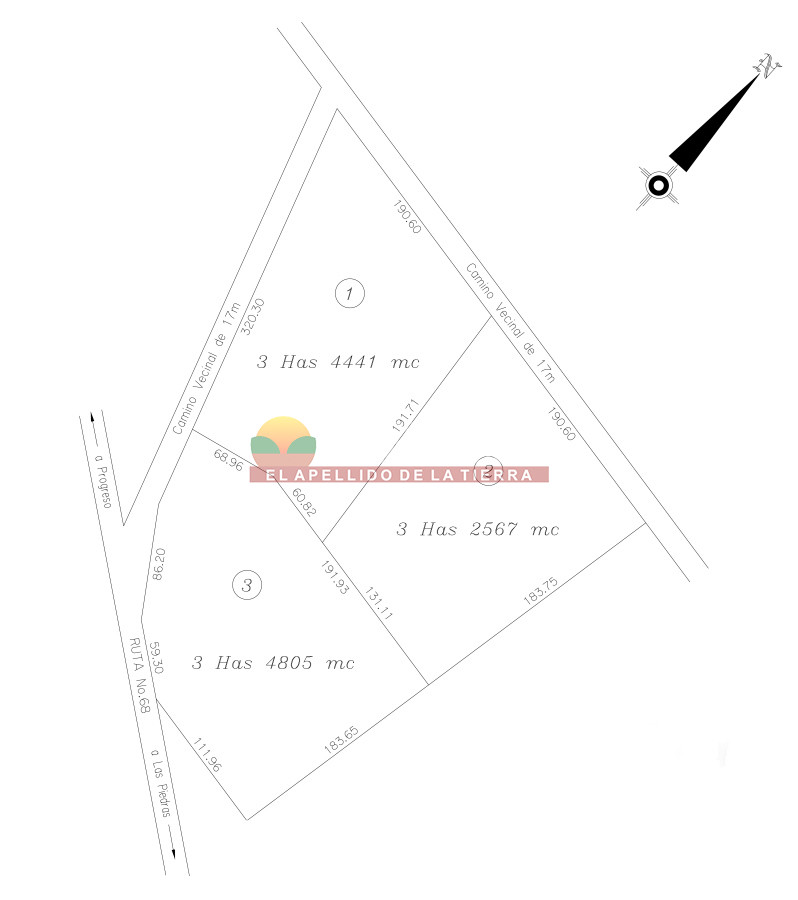 Chacra ID.389 - Chacra de 3 has, con instalaciones, a pasitos de Progreso! 