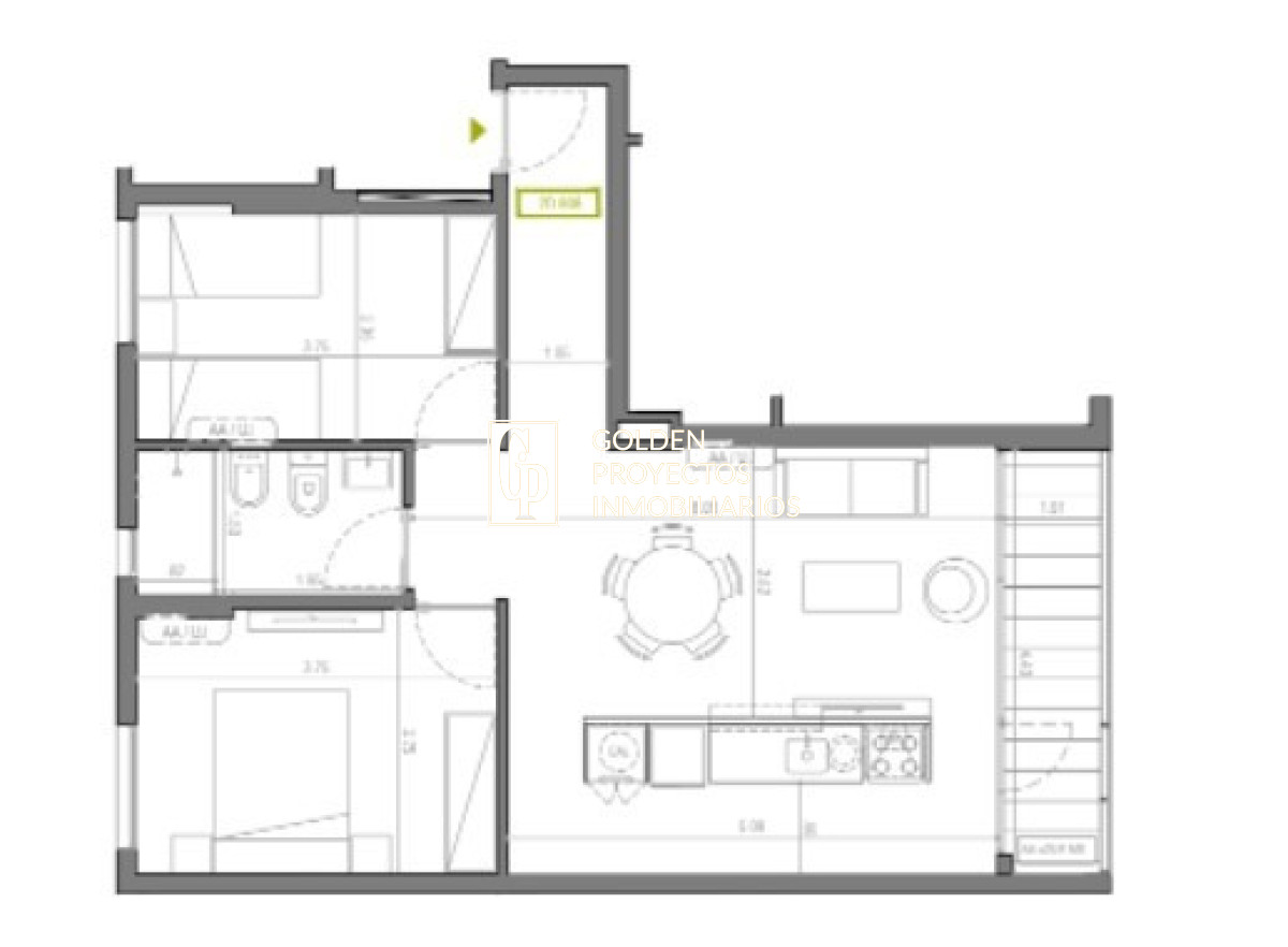 Apartamento ID.475 - Apartamento en Venta  dos dormitorios  en 01 Libertador