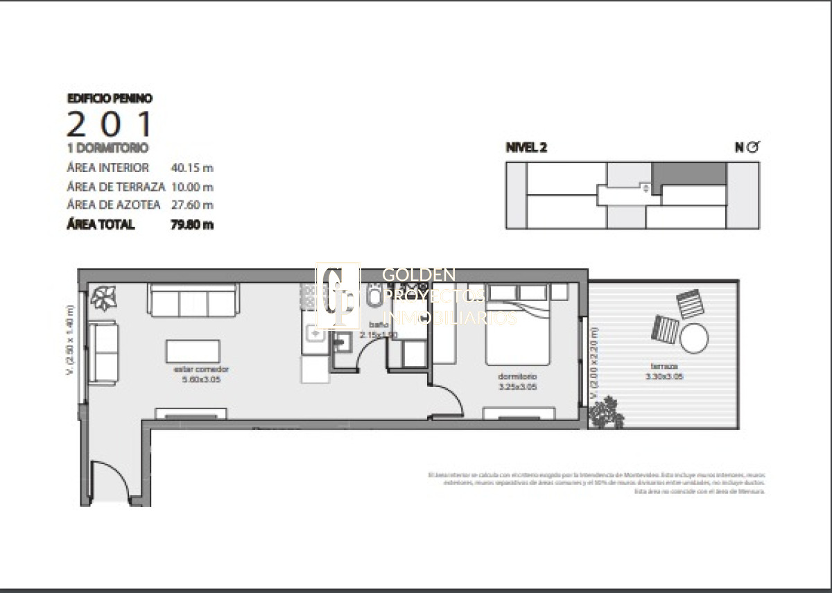 Apartamento ID.444 - monoambiente en Venta en Edificio Penino , Buceo
