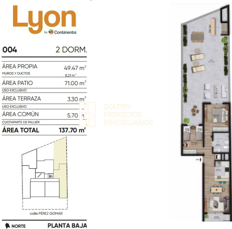 Apartamento ID.664/Apartamento-en-Venta-dos-Dormitorio-en-Lyon-,-Malvin - Apartamento en Venta dos Dormitorio en Lyon , Malvin