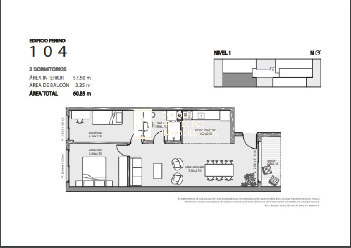 Apartamento ID.444 - monoambiente en Venta en Edificio Penino , Buceo