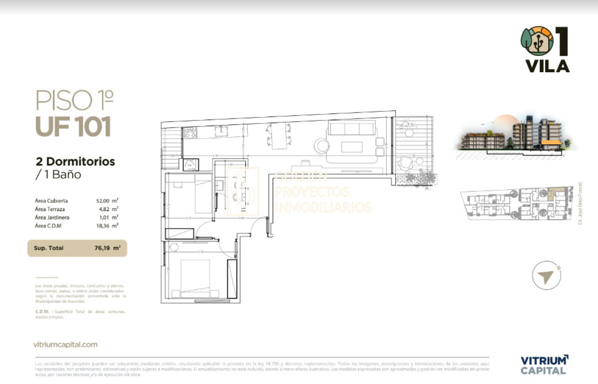 Apartamento ID.480 - Apartamento en Venta 2 dormitorios en 01 Vila