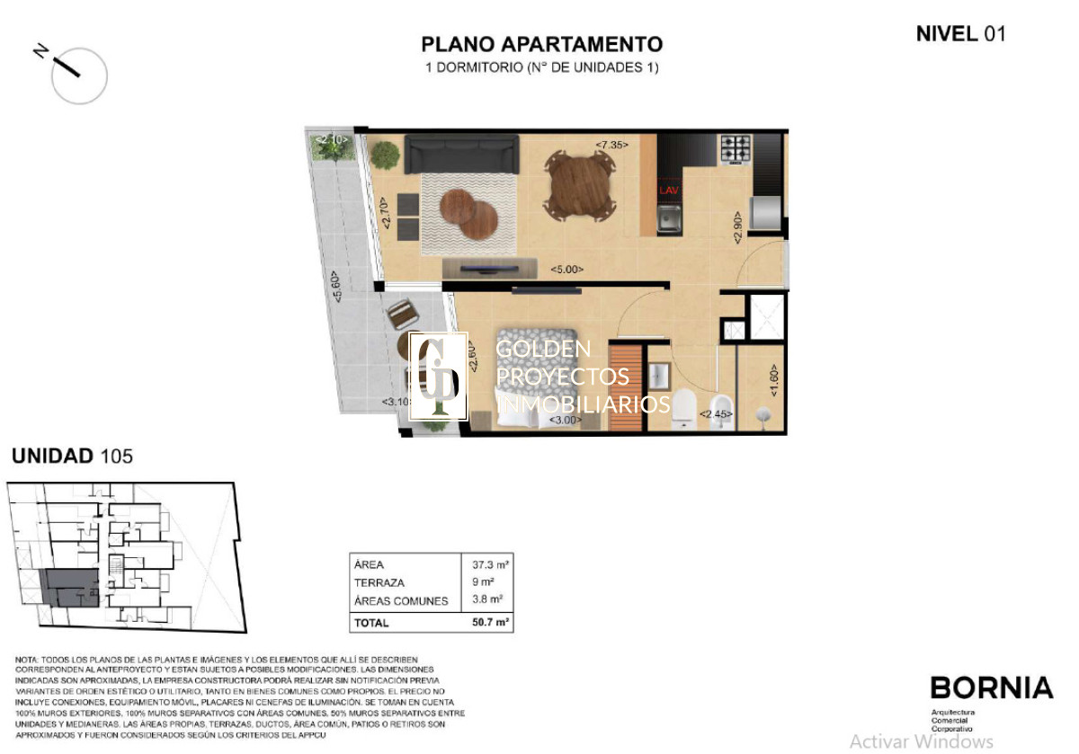 Apartamento ID.679 - Apartamento en Venta un Dormitorio en Genaro Urquiza , Tres Cruces