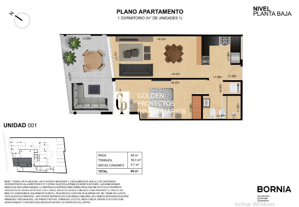Apartamento ID.678 - Apartamento en Venta un Dormitorio en Genaro Urquiza , Tres cruces