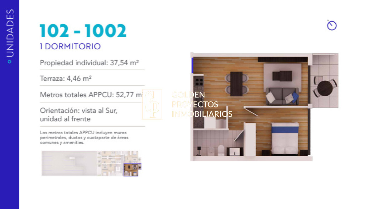 Apartamento ID.657 - Apartamento en Venta 1 Dormitorio , AUSTIN La Blanqueada