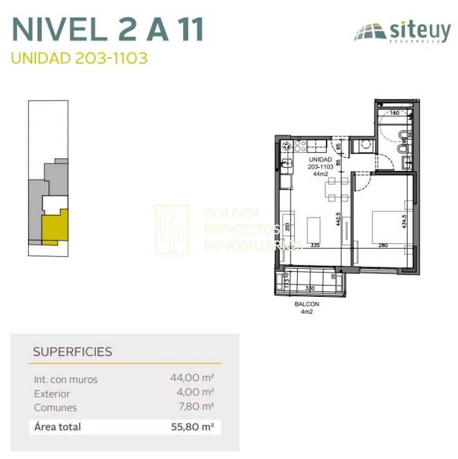Apartamento ID.667 - Apartamento en Venta un Dormitorio en Site Propios