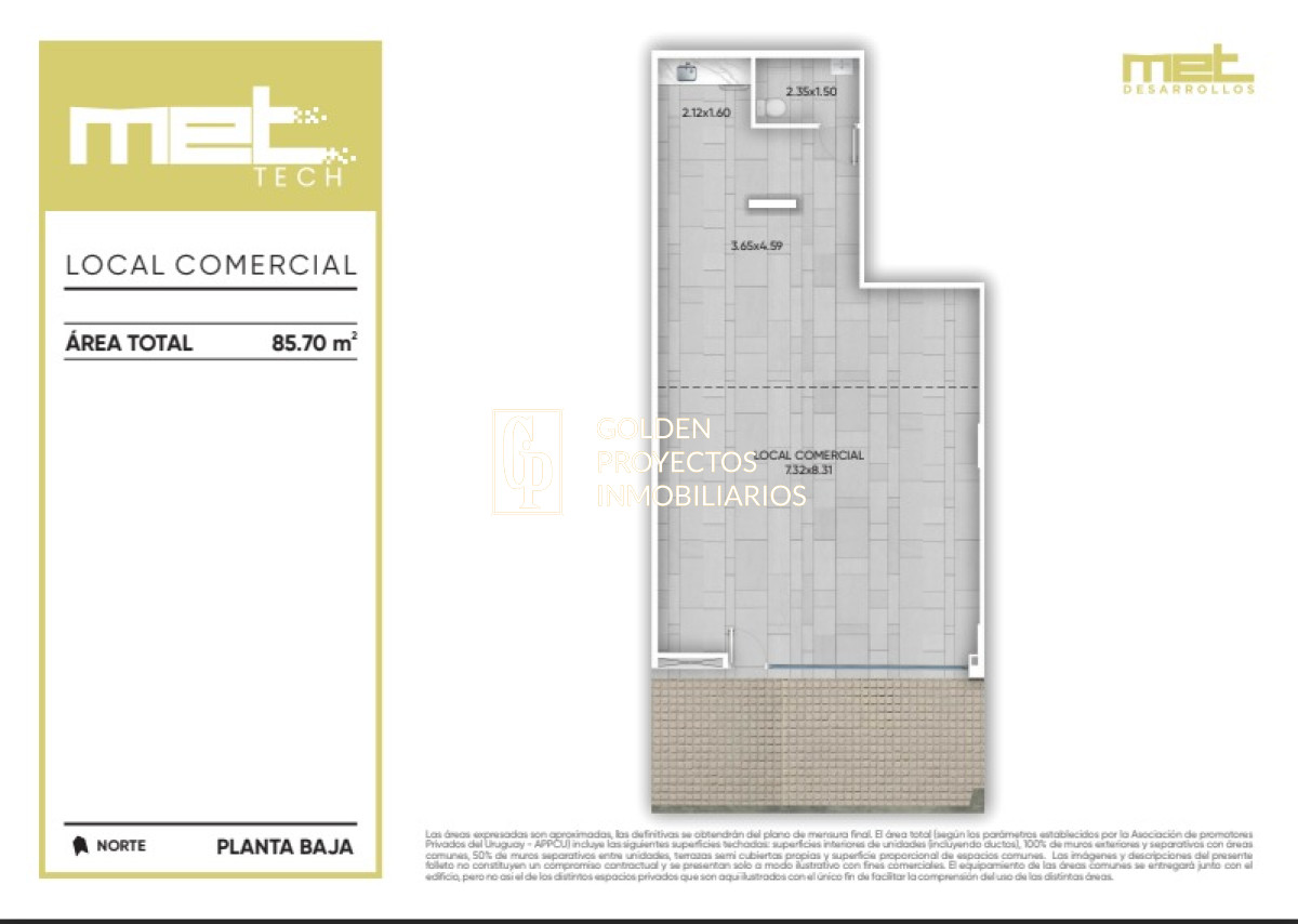 Apartamento ID.357 - Monoambiente en Venta en  MET TECH Cordón