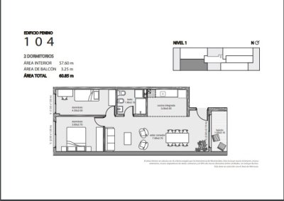 Apartamento ID.444 - monoambiente en Venta en Edificio Penino , Buceo