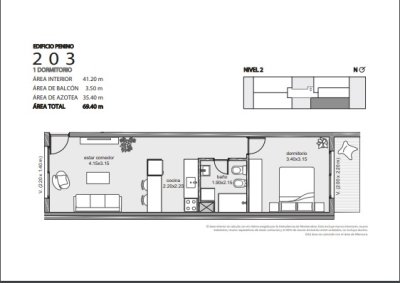 Apartamento ID.444 - monoambiente en Venta en Edificio Penino , Buceo