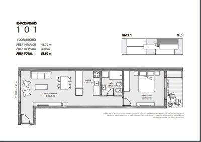 Apartamento ID.444 - monoambiente en Venta en Edificio Penino , Buceo