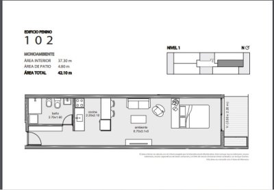Apartamento ID.444 - monoambiente en Venta en Edificio Penino , Buceo