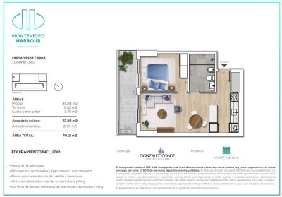 Apartamento ID.372 - Apartamento un Dormitorio en Venta Harbour Bella Vista