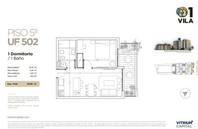 Apartamento ID.479 - Apartamento en Venta un dormitorio en 01 Vila 