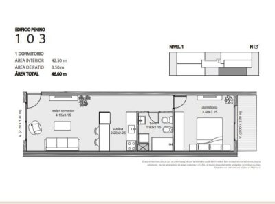 Apartamento ID.445 - Apartamento 1 Dormitorio en Venta  en Edificio Penino , Buceo