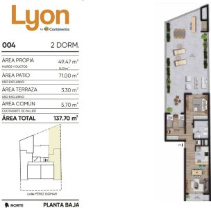 Apartamento en Venta dos Dormitorio en Lyon , Malvin