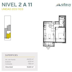 Apartamento en Venta un Dormitorio en Site Propios
