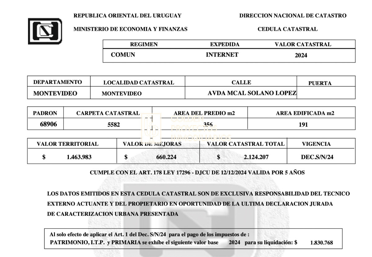 Terreno ID.414/Terreno-en-Venta-356-m2-en-Buceo-sobre-Solano-López- - Terreno en Venta 356 m2 en Buceo sobre Solano López 