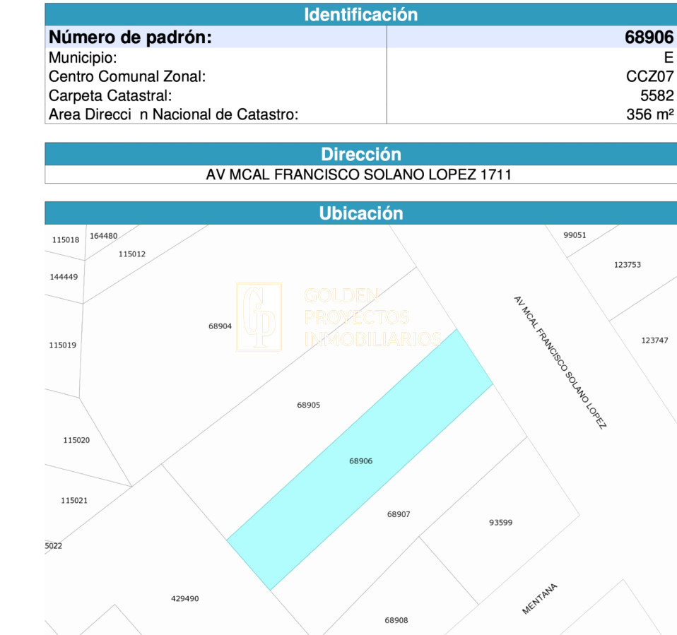 Terreno ID.414/Terreno-en-Venta-356-m2-en-Buceo-sobre-Solano-López- - Terreno en Venta 356 m2 en Buceo sobre Solano López 