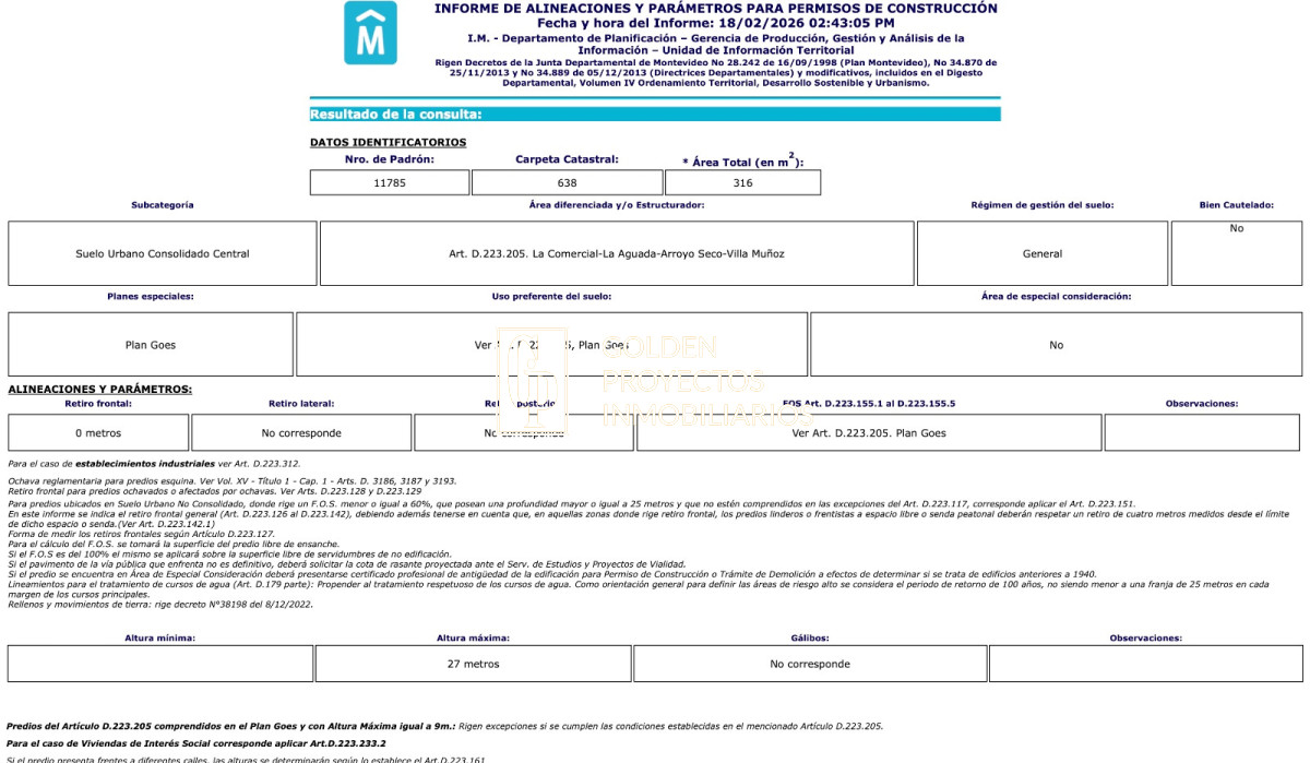 Terreno ID.713 - Terreno en Venta , Aguada