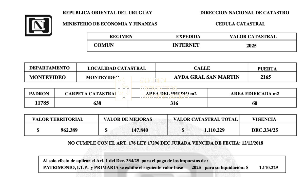 Terreno ID.713 - Terreno en Venta , Aguada