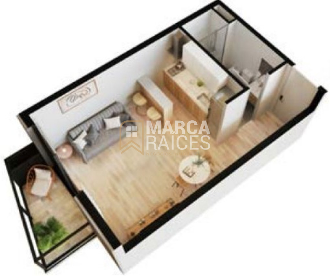 Apartamento ID.847 - Venta Monoambientes en Obra con Balcón Cordón Montevideo 