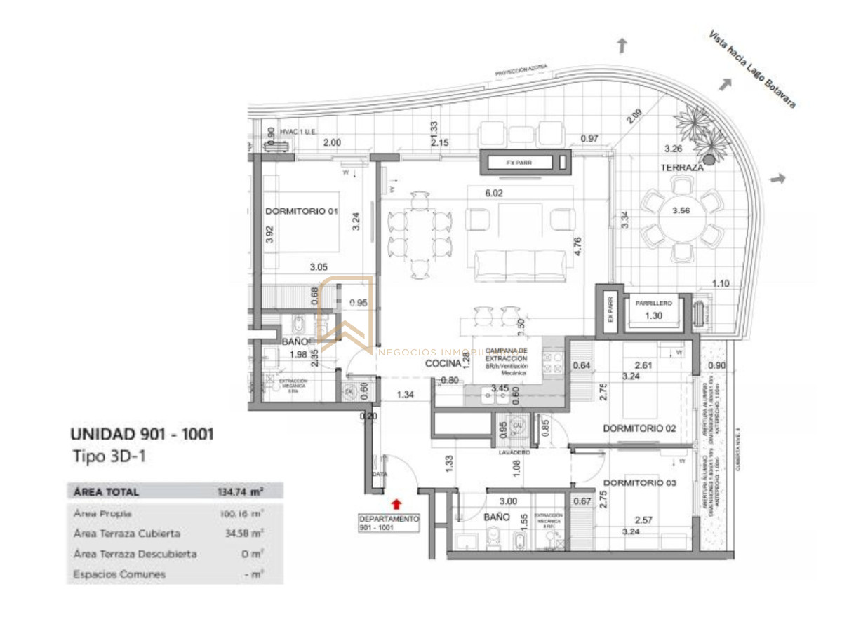 Apartamento ID.1144 - Venta Apartamento en Pozo 3 Dormitorio 2 Baños Parrillero Carrasco Este Montevideo