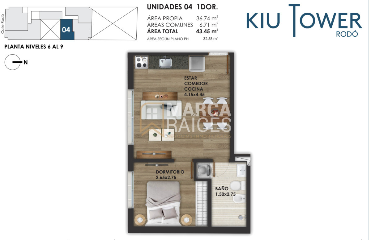 Apartamento ID.1119 - Venta Apartamentos 1 Dormitorio a Estrenar en Diciembre 2025 Cordon Sur Montevideo