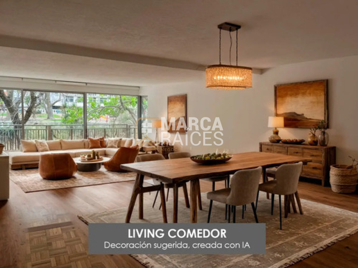 Apartamento ID.2032 - Alquiler Apartamento Con Patio Ideal Para Familias En Pocitos Con Vista A La Rambla! Con 2 Garages