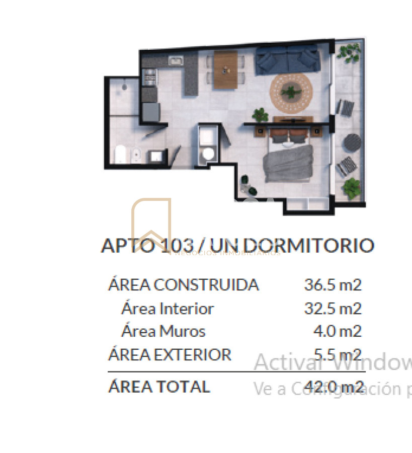 Apartamento ID.1295 - Venta Apartamento 1 Dormitorio en Pozo Cordon Montevideo
