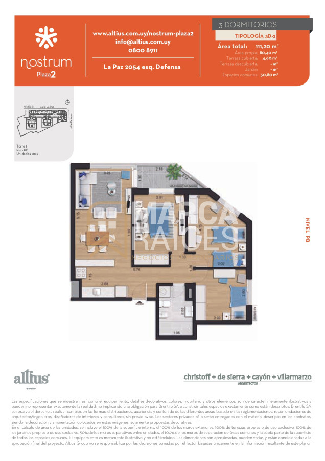 Apartamento ID.1264 - Venta Apartamento 3 Dormitorios Garage a Estrenar Tres Cruces Montevideo