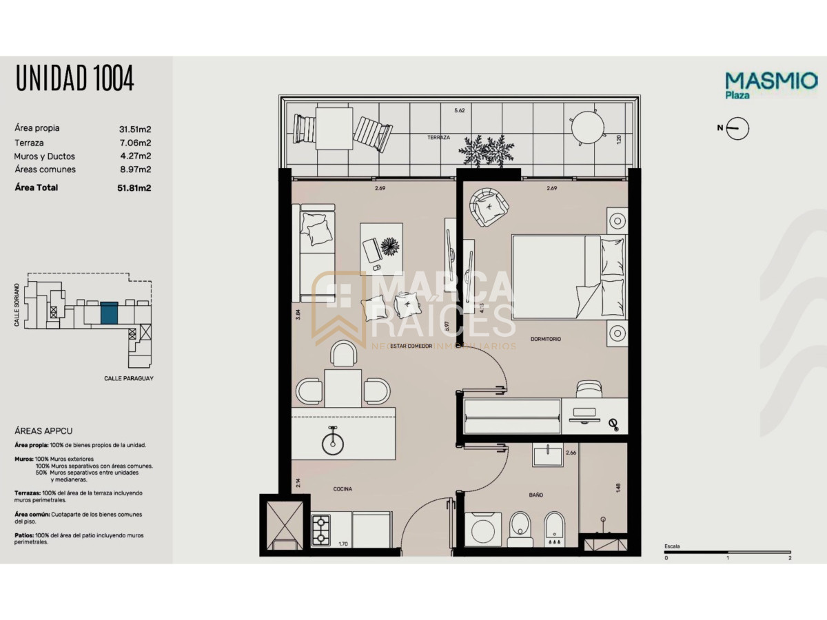 Apartamento ID.881 - Venta Apartamento 1 Dormitorio Parrillero Gym Centro Montevideo