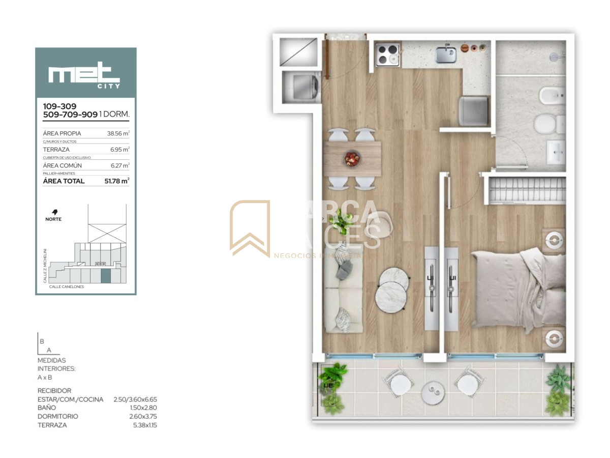 Apartamento ID.1016 - Venta Apartamento 1 Dormitorio en Pozo Centro Montevideo