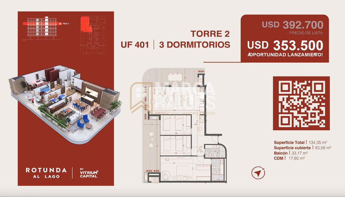 Apartamento ID.1140 - Venta 2 Dormitorios En Pozo Oportunidad Rotunda Al Lago Entrega 2027 En Pozo