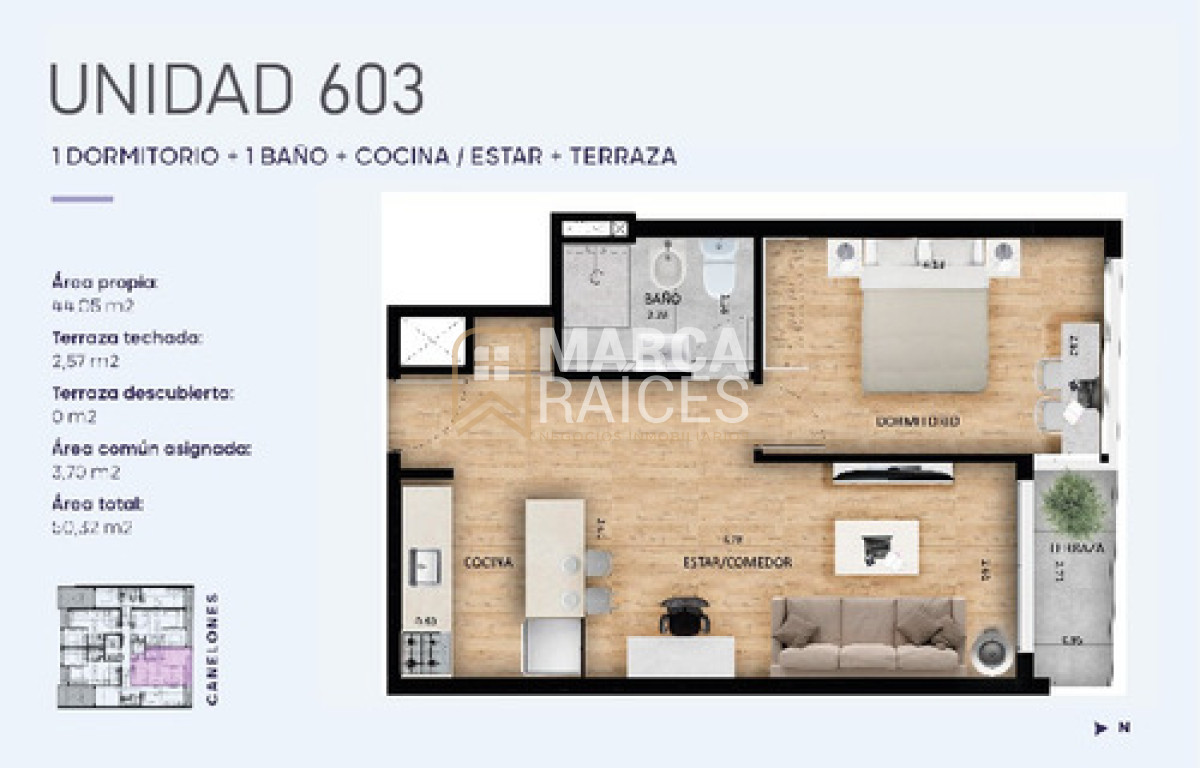 Apartamento ID.946 - Venta Apartamento De 1 Dormitorio Con Cochera En Nouveau Soho En Cordón Sur! Oportunidad!