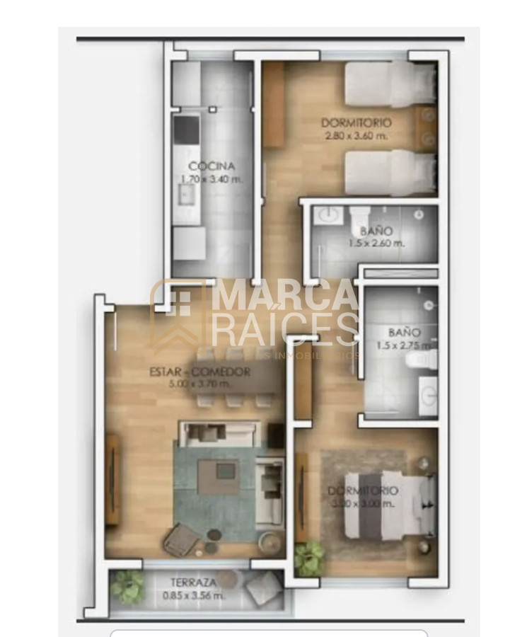 Apartamento ID.1597 - Venta Apartamento 1 Dormitorio a estrenar en Diciembre Buceo Montevideo