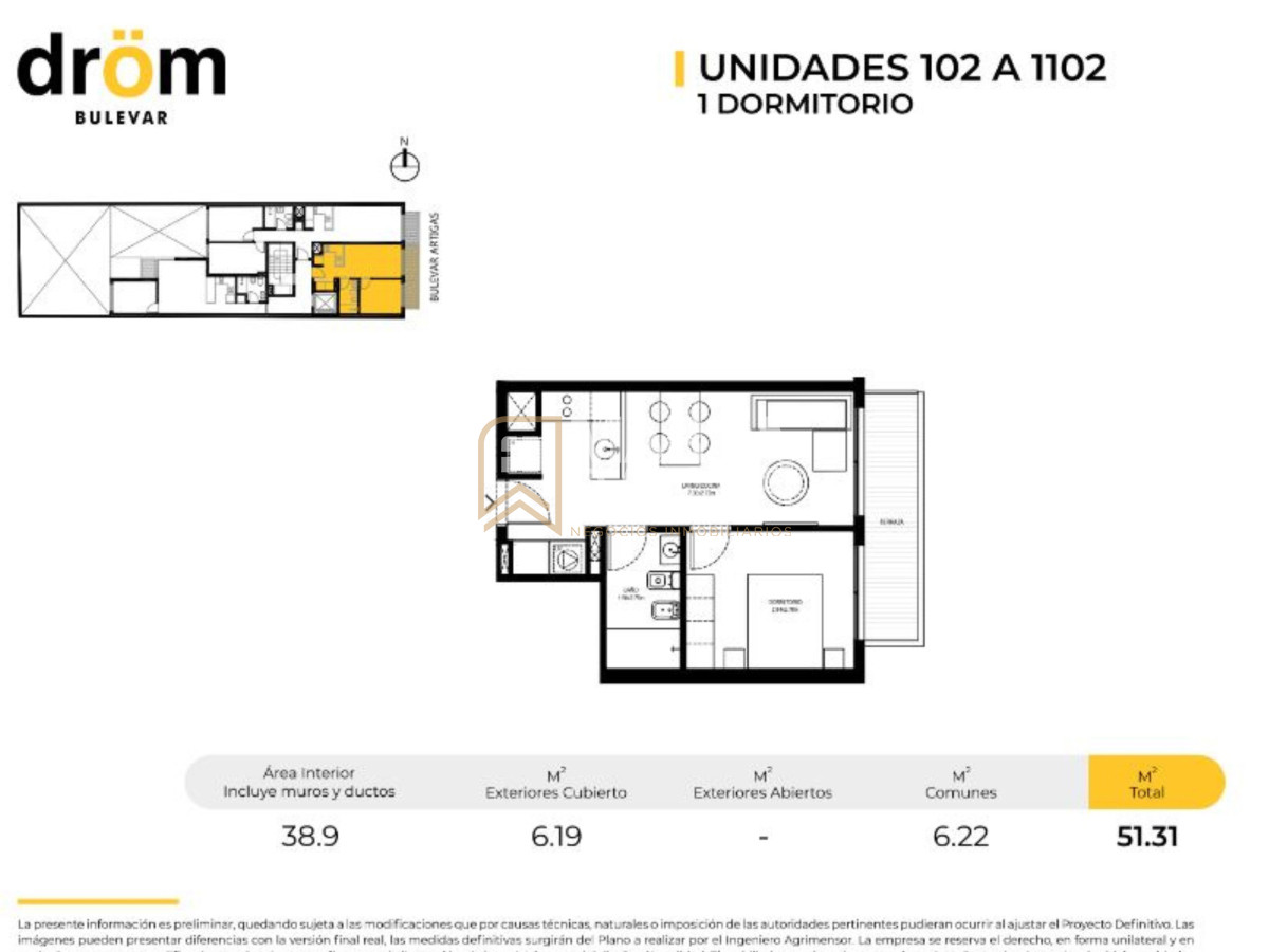 Apartamento ID.1133 - Venta Apartamento en Pozo de 1 dormitorio con terraza propia