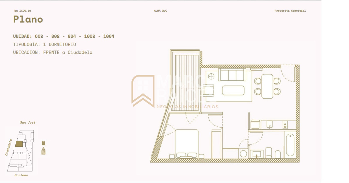 Apartamento ID.1951 - Alquiler Apartamento 1 Dormitorio con vista al agua Centro Sur Montevideo