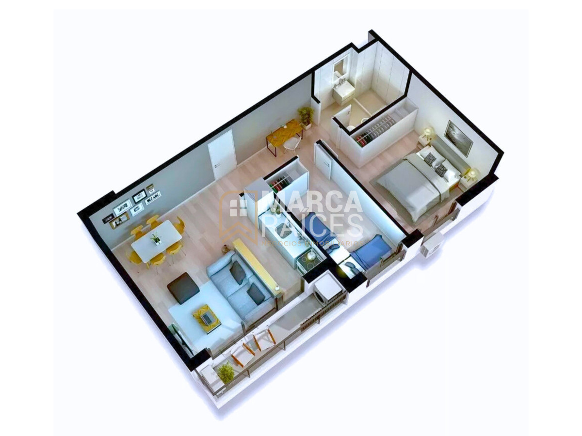 Apartamento ID.1257 - Venta Apartamento 2 Dormitorios a Estrenar Tres Cruces Montevideo