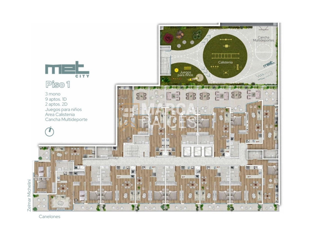 Apartamento ID.1016 - Venta Apartamento 1 Dormitorio en Pozo Centro Montevideo