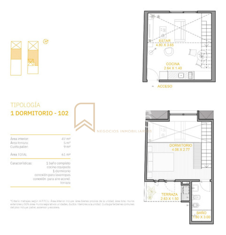 Apartamento ID.940 - Venta Apartamento De 1 Dormitorio A Estrenar En Aguada! Duplex! Gran Oportunidad! Aguada Montevideo