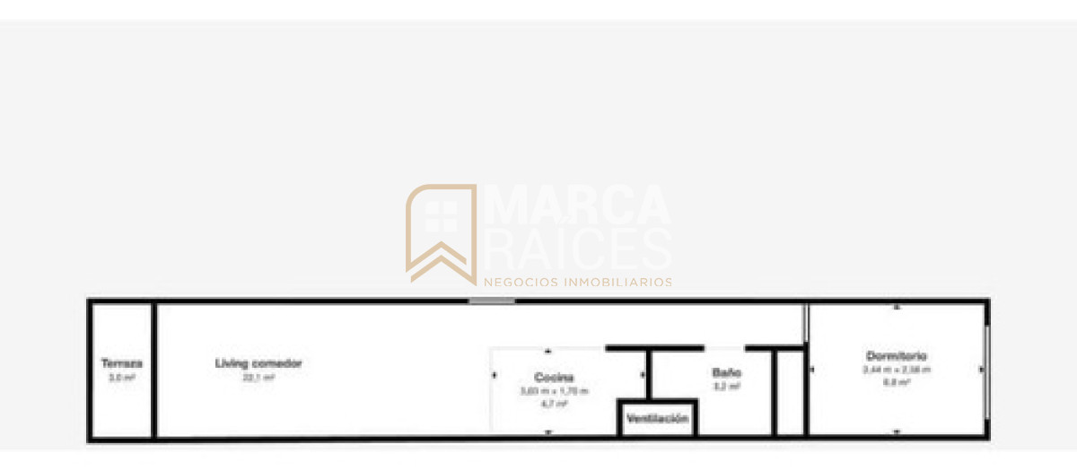 Apartamento ID.1446 - Venta Apartamento 1 Dormitorio muy luminoso en Pocitos, Montevideo.