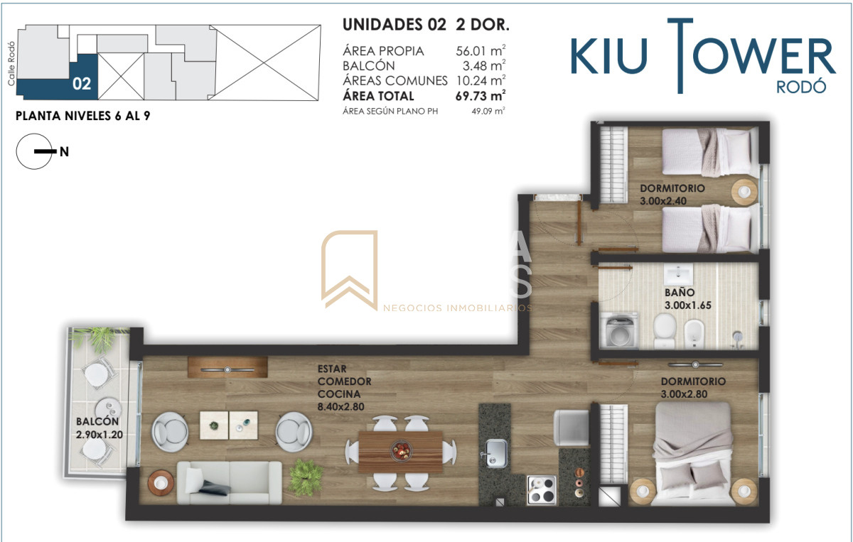 Apartamento ID.395 - Venta Apartamentos 2 Dormitorios a Estrenar en Diciembre 2025 Cordon Sur Montevideo