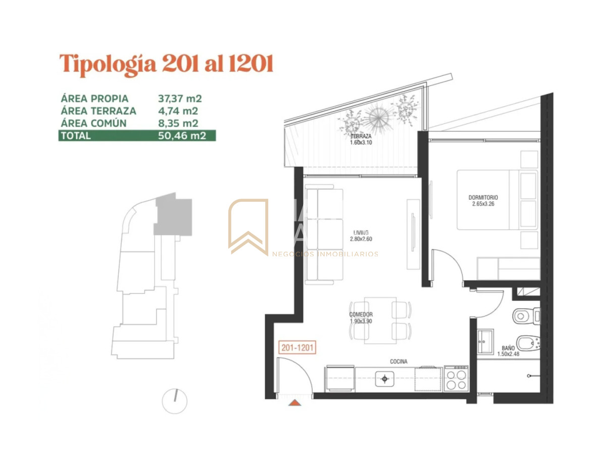 Apartamento ID.1818 - Venta Apartamento Piso Alto a Estrenar 1 Dormitorio Tres Cruces Montevideo