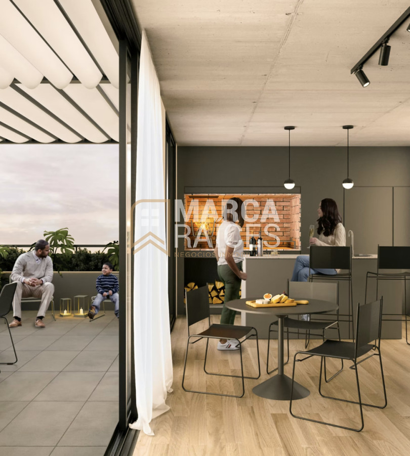 Apartamento ID.1928 - Venta Apartamento Monoambiente en pozo construccion Tres Cruces Montevideo