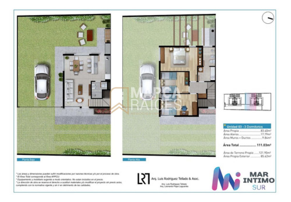Casa ID.1508 - Venta Casa 3 Dormitorios en Ciudad de la Costa – Jardín Privado – Ley de Vivienda Promovida Aptas Banco Cochera Doble Canelones