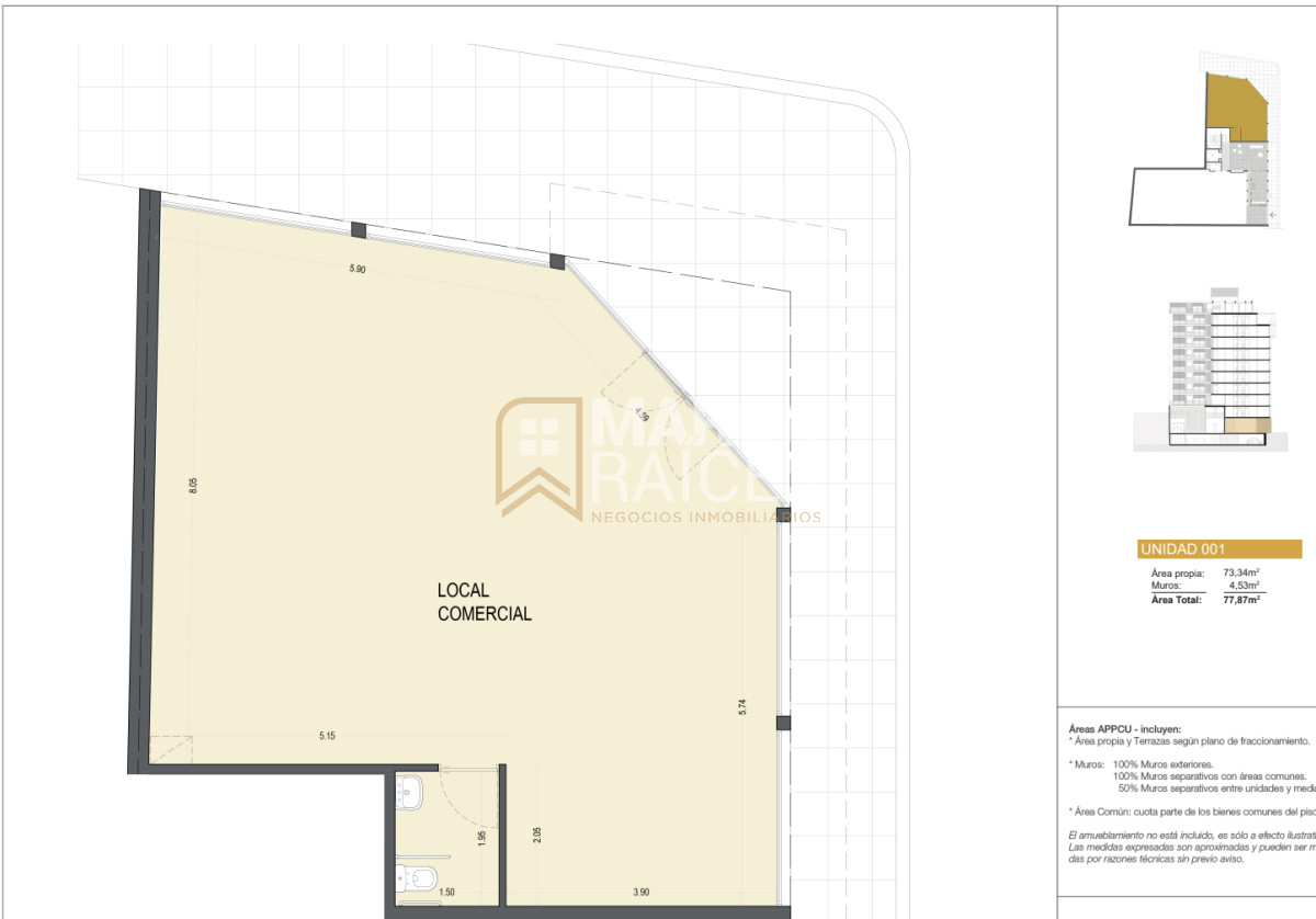 Local Comercial ID.1515 - Venta Local comercial nuevo con muy buena renta en Cordon Montevideo
