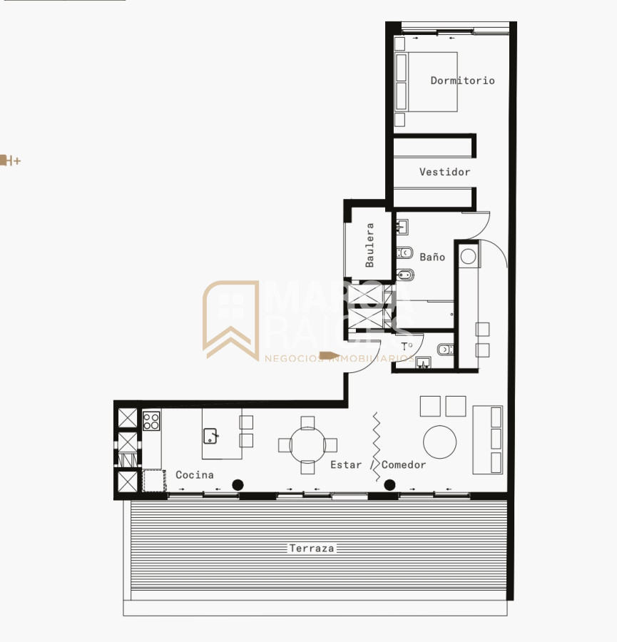 Apartamento ID.1013 - Venta Apartamento monoambiente coliving equipado en pozo Barrio Sur Montevideo