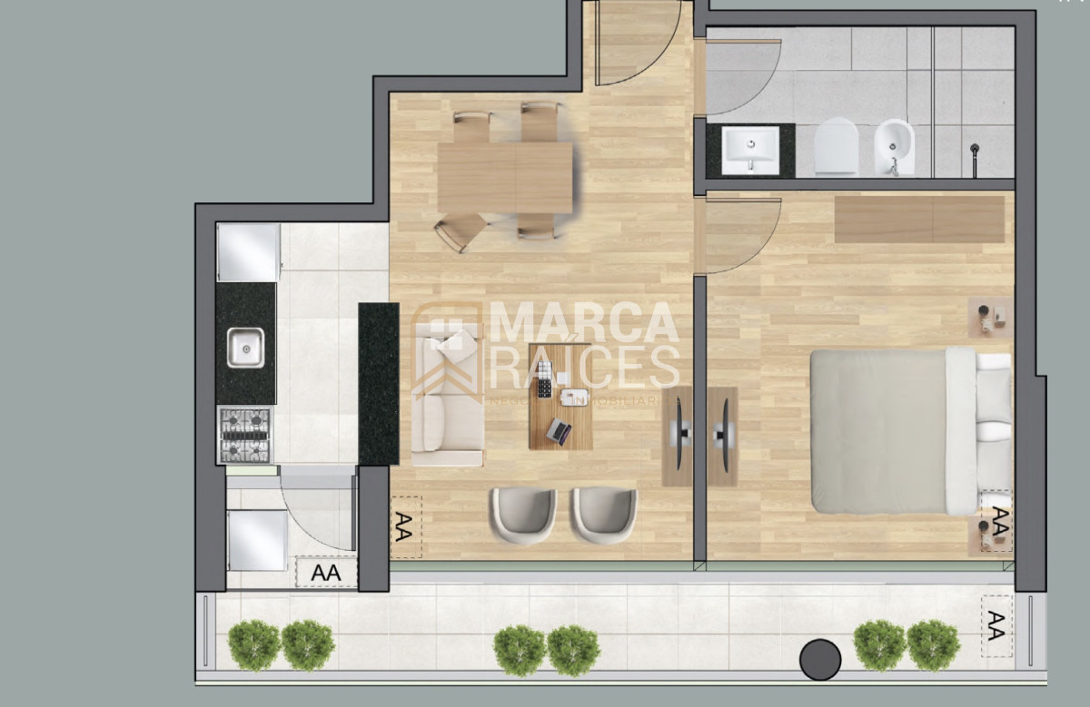 Apartamento ID.1426 - Venta Apartamento 1 Dormitorio en construccion Lago Calcagno Ciudad de la Costa Canelones