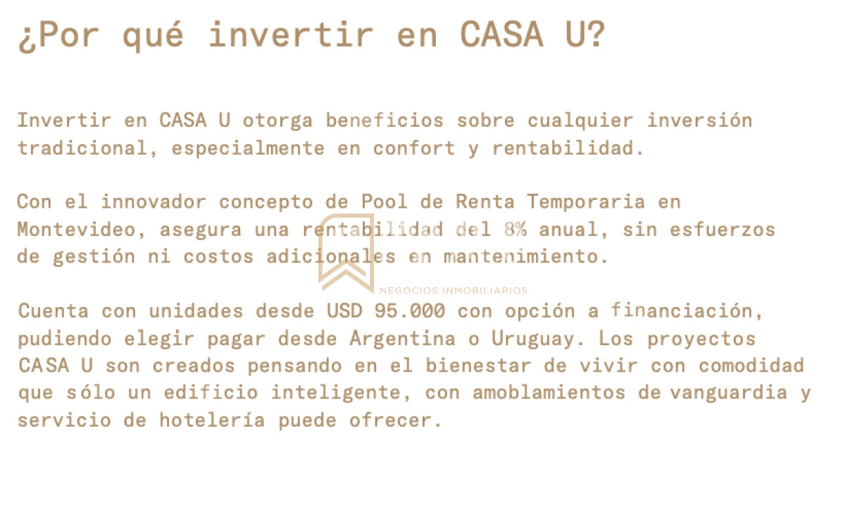 Apartamento ID.1013 - Venta Apartamento monoambiente coliving equipado en pozo Barrio Sur Montevideo