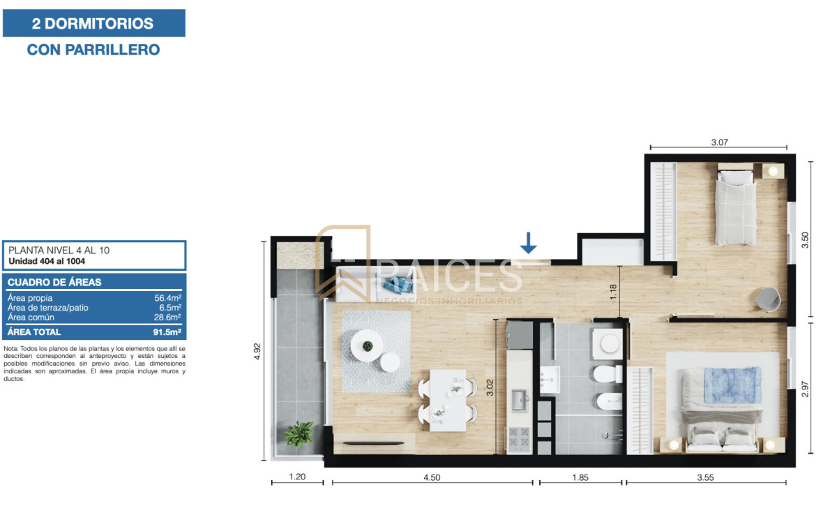 Apartamento ID.1851 - Venta Apartamento 1 Dormitorio a estrenar Tres Cruces Montevideo